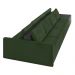 Sofá Ilha 4 Lugares Living 472cm Modulado Sala Lary Veludo Verde/PU Pto K01 - D'Rossi