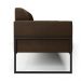 Sofá Namoradeira Base Industrial Alta Preto Marisa Suede Marrom D03 - D?Rossi