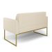 Sofá Namoradeira Base Industrial Dourado Marisa Linho D03 - D'Rossi