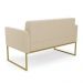 Sofá Namoradeira Elisa Suede Base Metálica Industrial Dourada - D'Rossi