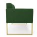 Sofá Namoradeira Elisa Suede Verde Base Metálica Industrial Dourada - D'Rossi