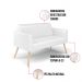 Sofá Namoradeira com 2 Poltronas Pés Palito Natural Marisa Corano Branco D03 - D'Rossi