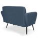 Sofá Namoradeira com 2 Poltronas Pés Palito de Ferro Bruna Suede Azul Marinho - D'Rossi