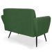 Sofá Namoradeira com 2 Poltronas Pés Palito de Ferro Bruna Suede Verde - D'Rossi