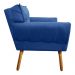 Sofá Retrô Namoradeira Anitta Suede Azul Royal - D'Rossi