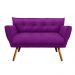 Sofá Retrô Namoradeira Anitta Suede Roxo - D'Rossi