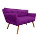 Sofá Retrô Namoradeira Anitta Suede Roxo - D'Rossi
