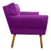 Sofá Retrô Namoradeira Anitta Suede Roxo - D'Rossi