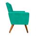 Sofá Retrô Namoradeira Nina 2 Lugares Suede Verde Turquesa - D'Rossi