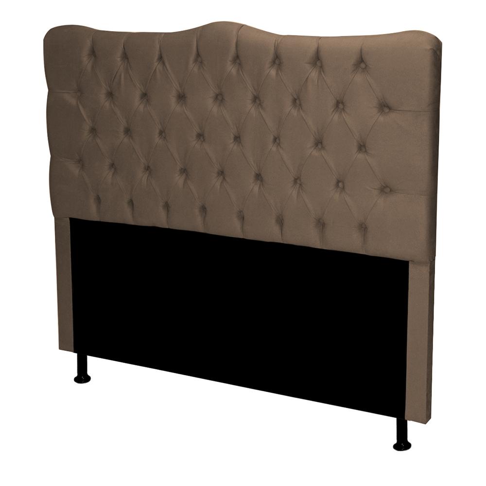 Cabeceira Cama Box King Size Dubai 1,90 Suede - Suede/Bege