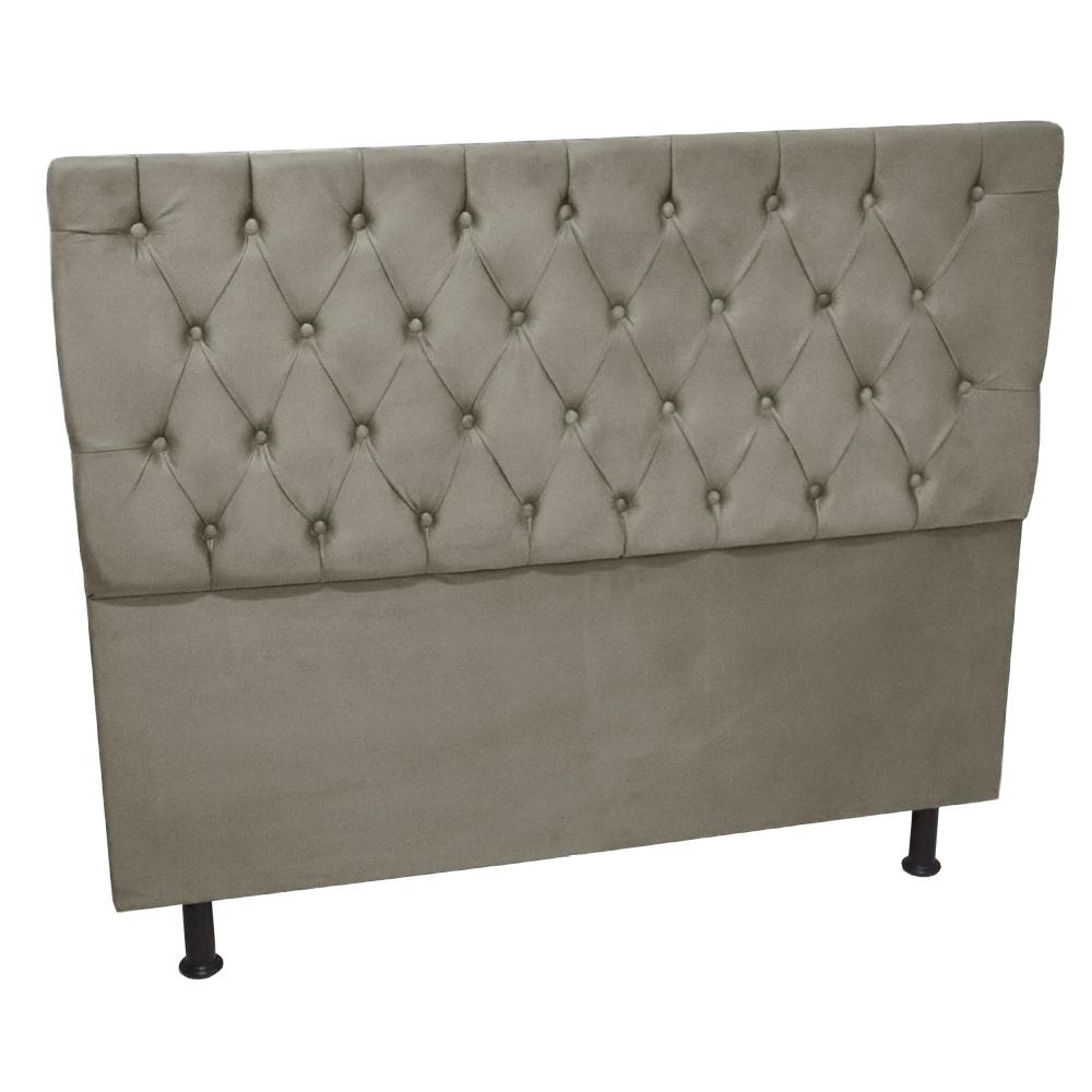 Cabeceira Paris Cama Box Casal Capitone Suede Creme 1,40 - D'Rost