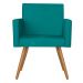 Kit 2 Poltronas Nina Decorativa Suede Azul D'Rost