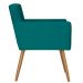 Kit 2 Poltronas Nina Decorativa Suede Azul D'Rost