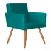 Kit 2 Poltronas Nina Decorativa Suede Azul D'Rost