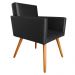 Kit 2 Poltronas Vitória Decorativa Tecido Sintético Preto