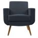 Poltrona Cristal Decorativa Suede Azul Marinho D'Rost