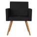 Poltrona Lisboa Decorativa Suede Preto - D'Rost