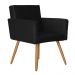 Poltrona Lisboa Decorativa Suede Preto - D'Rost