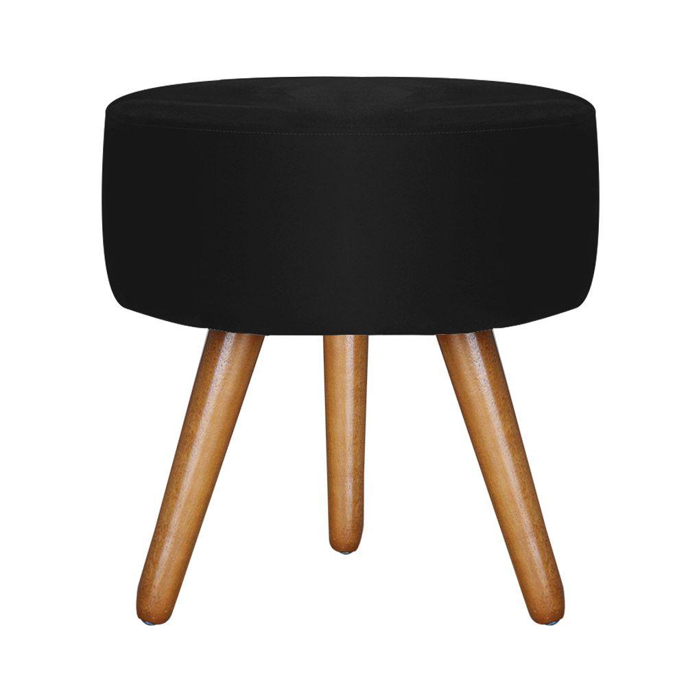 Poltrona Lisboa Decorativa Suede Preto - D'Rost
