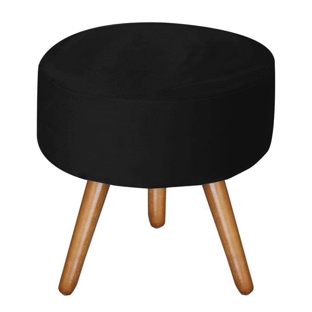 Poltrona Lisboa Decorativa Suede Preto - D'Rost