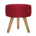 Poltrona Lisboa com Puff Decorativo Bali Suede Vermelho D'Rost