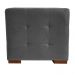 Puff Cuba Decorativo Suede Cinza D'Rost