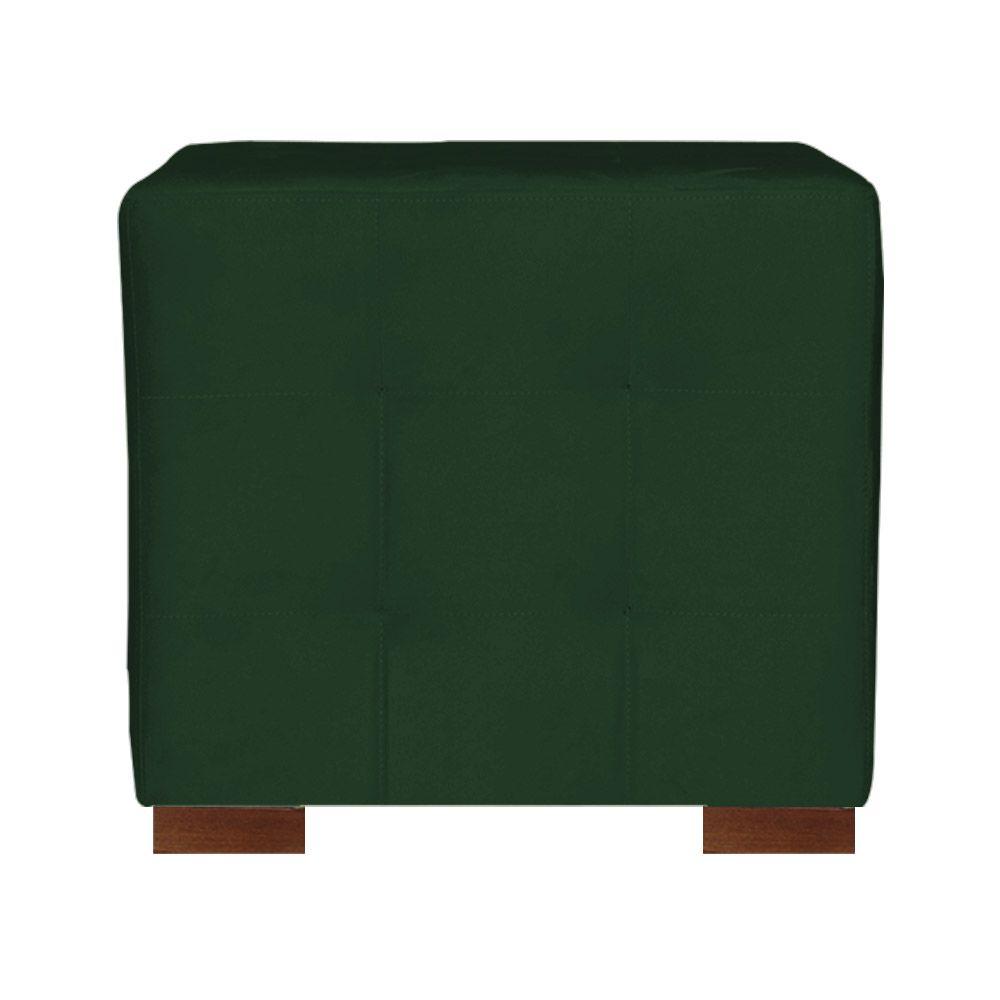 Puff Cuba Decorativo Veludo Verde - D'Rost