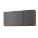 Armario Aereo Pop 120 cm com 3 Portas Freijo/Chumbo
