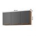 Armario Aereo Pop 120 cm com 3 Portas Freijo/Chumbo
