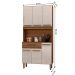Armario de Cozinha Santiago 90 cm com 6 Portas e 1 Gaveta Freijo/Baunilha