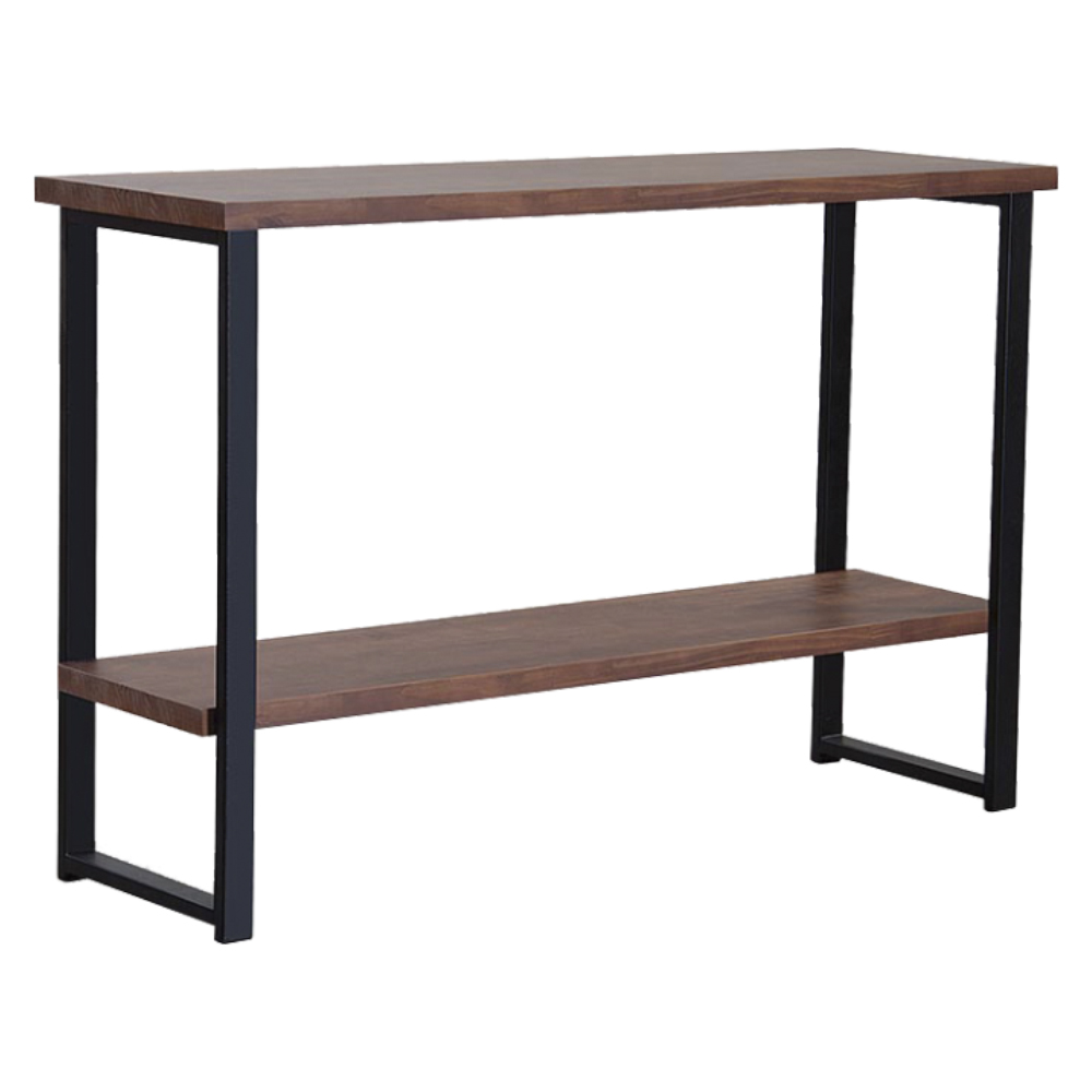 Aparador Para Sala Aço Preto 120 cm I10 Madeira Taeda Castanho Dmobiliario