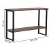 Aparador Para Sala Aço Preto 120 cm I10 Madeira Taeda Castanho Dmobiliario