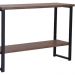 Aparador Para Sala Aço Preto 120 cm I10 Madeira Taeda Castanho Dmobiliario