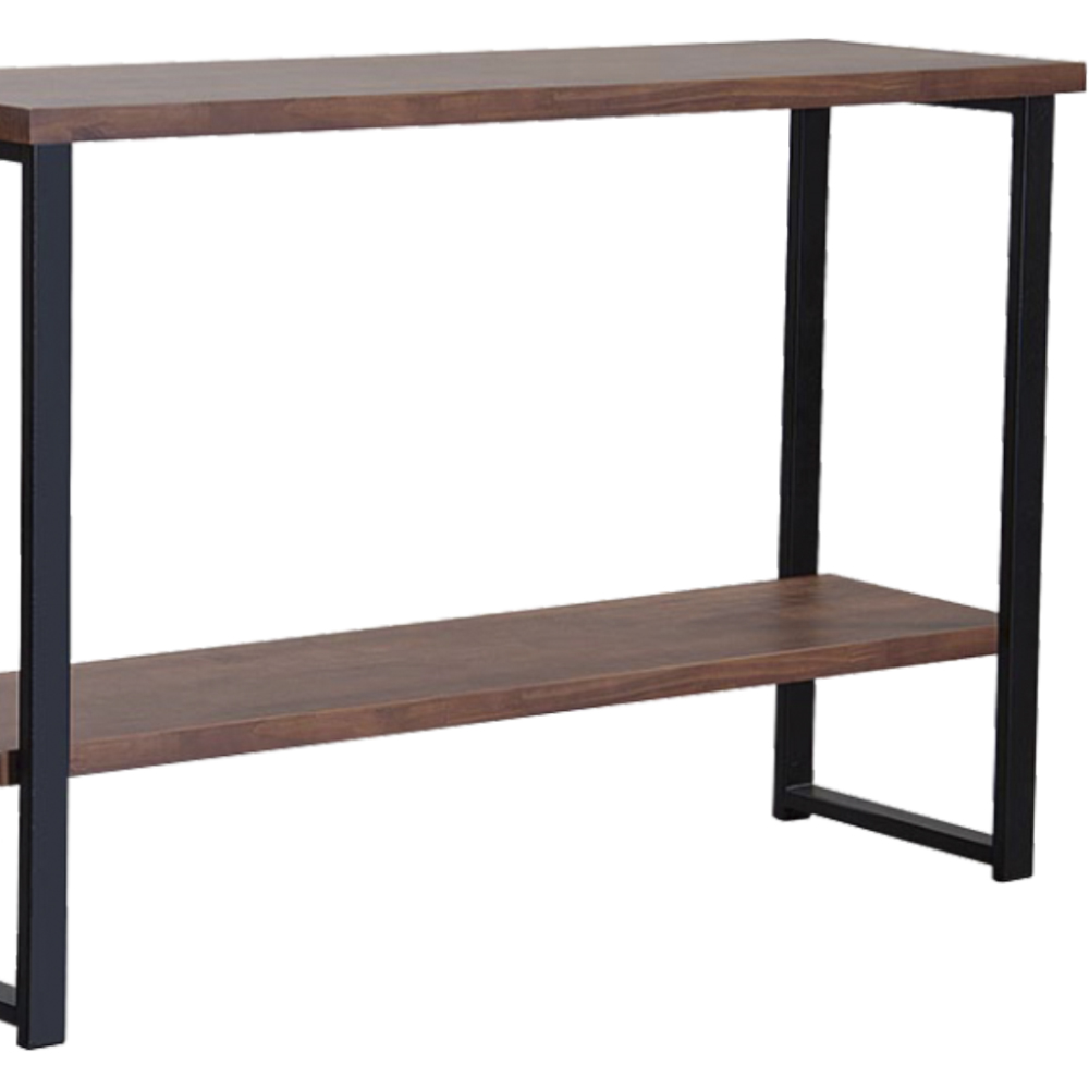 Aparador Para Sala Aço Preto 120 cm I10 Madeira Taeda Castanho Dmobiliario