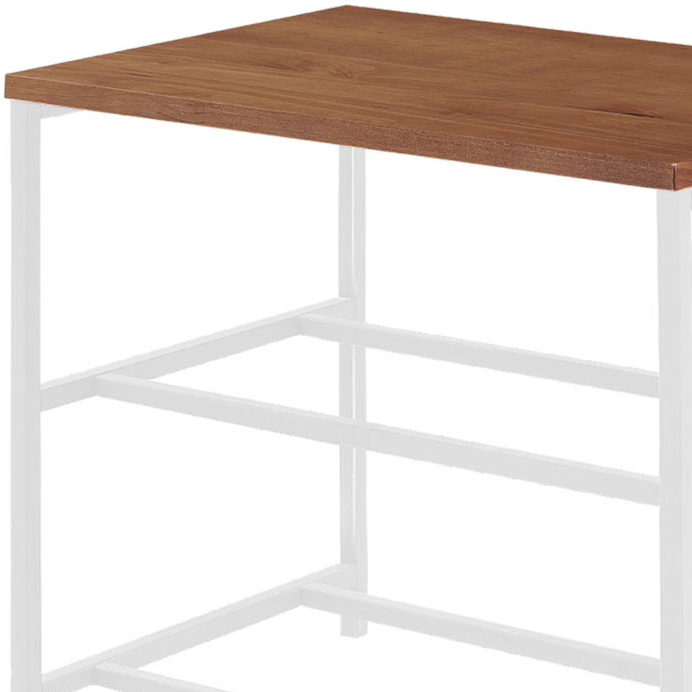 Banco Sapateira Industrial Em Aço Branco F84 Pinus Mell Dmobiliario