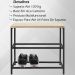 Banco Sapateira Industrial Em Aço Preto F84 Pinus Natural Dmobiliario