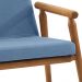 Cadeira Decorativa Base Madeira F56 Linho Azul Jeans Dmobiliario