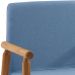 Cadeira Decorativa Base Madeira F56 Linho Azul Jeans Dmobiliario