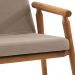 Cadeira Decorativa Base Madeira F56 Linho Bege Dmobiliario
