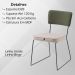 Cadeira Decorativa Pes Preto F53X1 Linho Bege Verde Dmobiliario