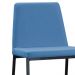 Cadeira Estofada Base Aço Preto F37 Linho Azul Jeans Dmobiliario