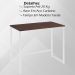 Escrivaninha F83 Madeira Taeda Castanho 80x75 cm Base Aço Branco Dmobiliario