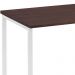 Escrivaninha F83 Madeira Taeda Castanho 80x75 cm Base Aço Branco Dmobiliario