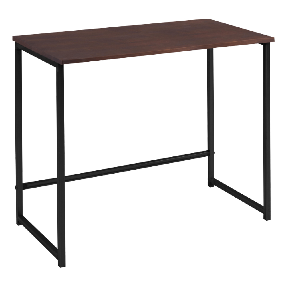 Escrivaninha F83 Madeira Taeda Castanho 80x75 cm Base Aço Preto Dmobiliario