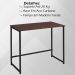 Escrivaninha F83 Madeira Taeda Castanho 80x75 cm Base Aço Preto Dmobiliario
