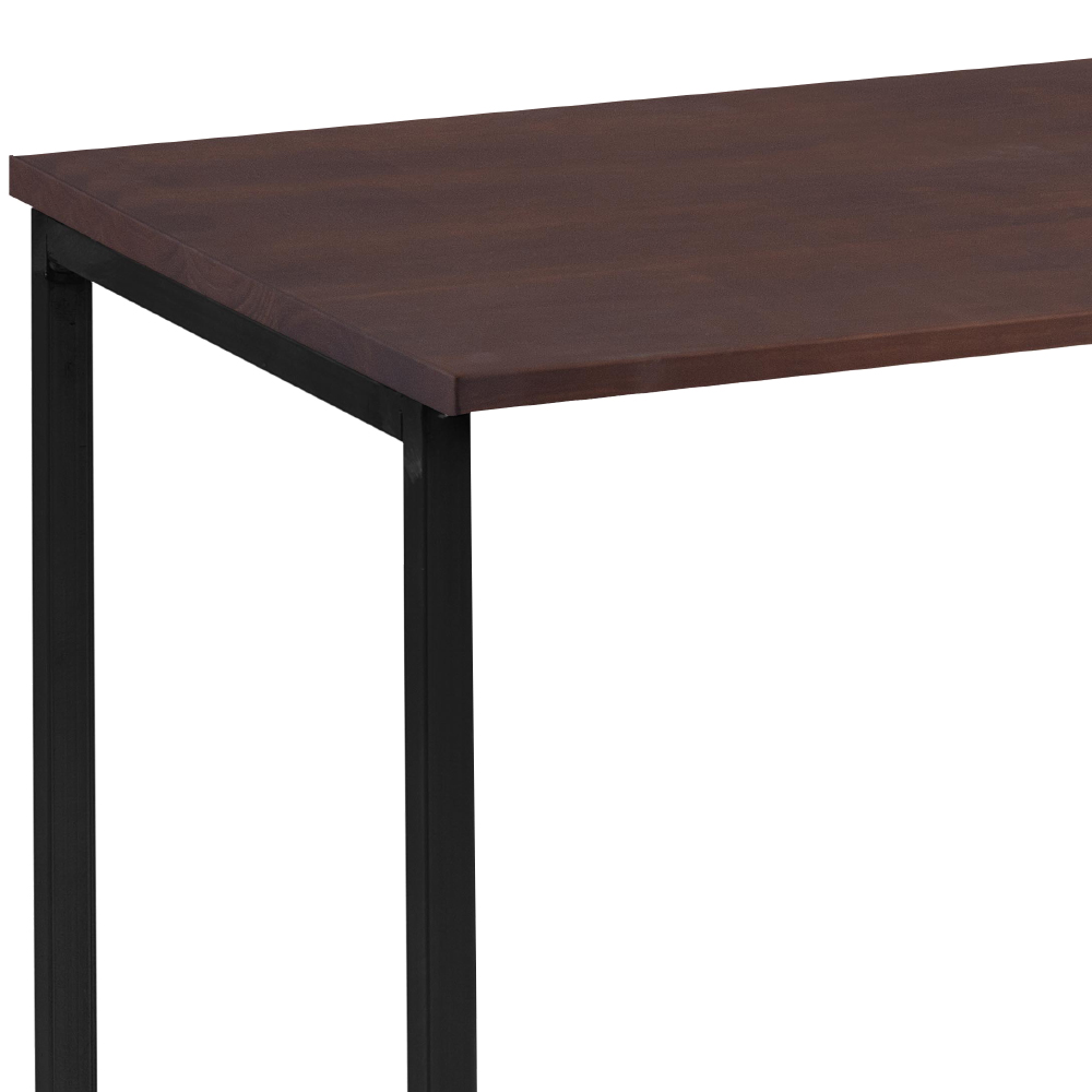 Escrivaninha F83 Madeira Taeda Castanho 80x75 cm Base Aço Preto Dmobiliario