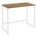 Escrivaninha F83 Madeira Taeda Mell 80x75 cm Base Aço Branco Dmobiliario