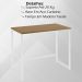Escrivaninha F83 Madeira Taeda Mell 80x75 cm Base Aço Branco Dmobiliario