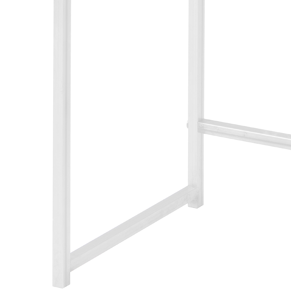 Escrivaninha F83 Madeira Taeda Mell 80x75 cm Base Aço Branco Dmobiliario