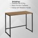 Escrivaninha F83 Madeira Taeda Mell 80x75 cm Base Aço Preto Dmobiliario